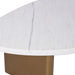 Solstice White Marble Coffee Table - Small Antique Gold