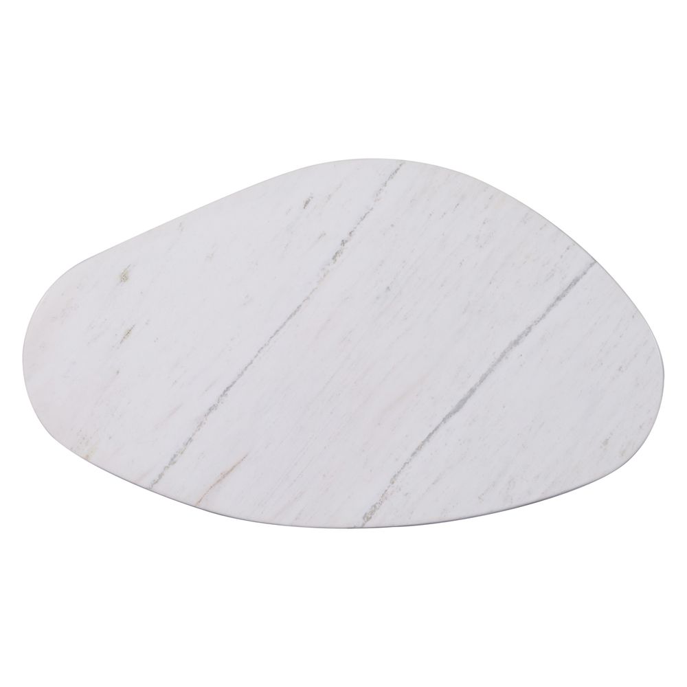Solstice White Marble Coffee Table - Small Antique Gold