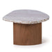 Solstice River Brown Marble Coffee Table - Large Walnut