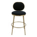 Eliza Swivel Kitchen Stool - Black Linen