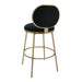 Eliza Swivel Kitchen Stool - Black Linen