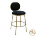 Eliza Swivel Kitchen Stool - Black Linen