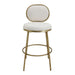 Eliza Swivel Kitchen Stool - Natural Linen