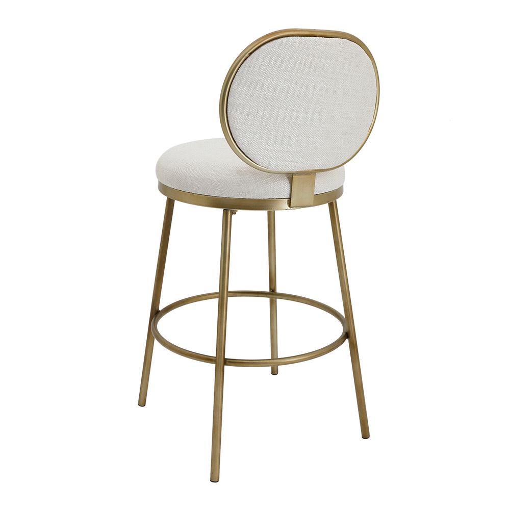 Eliza Swivel Kitchen Stool - Natural Linen