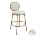 Eliza Swivel Kitchen Stool - Natural Linen