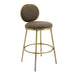 Eliza Swivel Kitchen Stool - Chocolate Linen