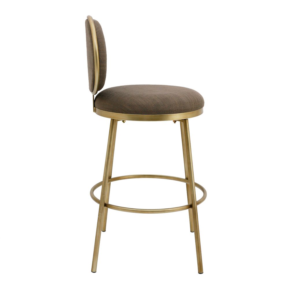 Eliza Swivel Kitchen Stool - Chocolate Linen