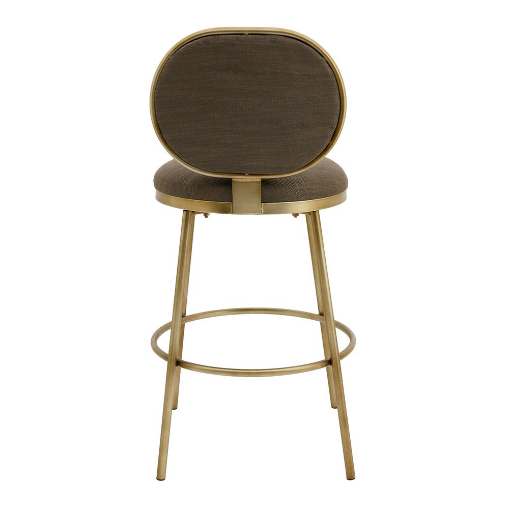 Eliza Swivel Kitchen Stool - Chocolate Linen