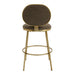 Eliza Swivel Kitchen Stool - Chocolate Linen