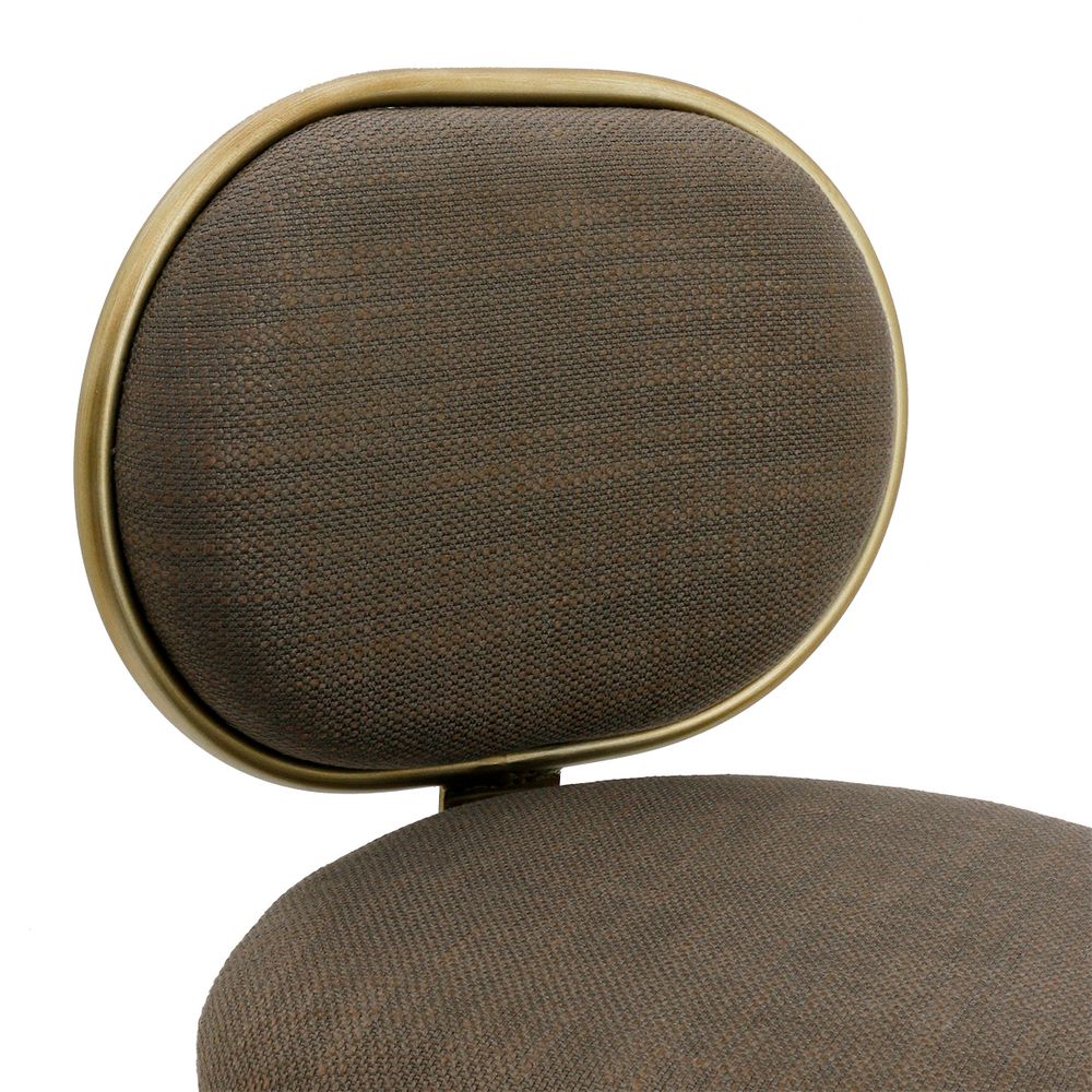 Eliza Swivel Kitchen Stool - Chocolate Linen