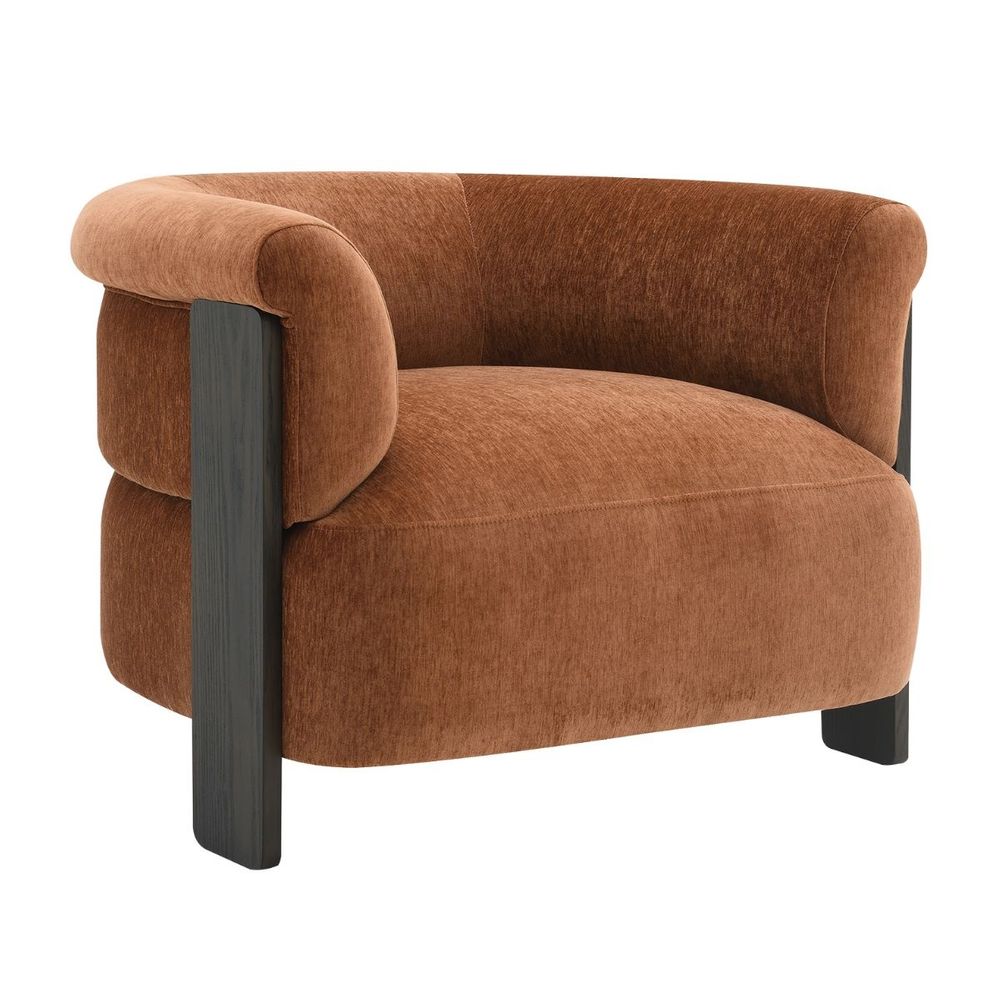 Arcadia Arm Chair - Rust Chenille