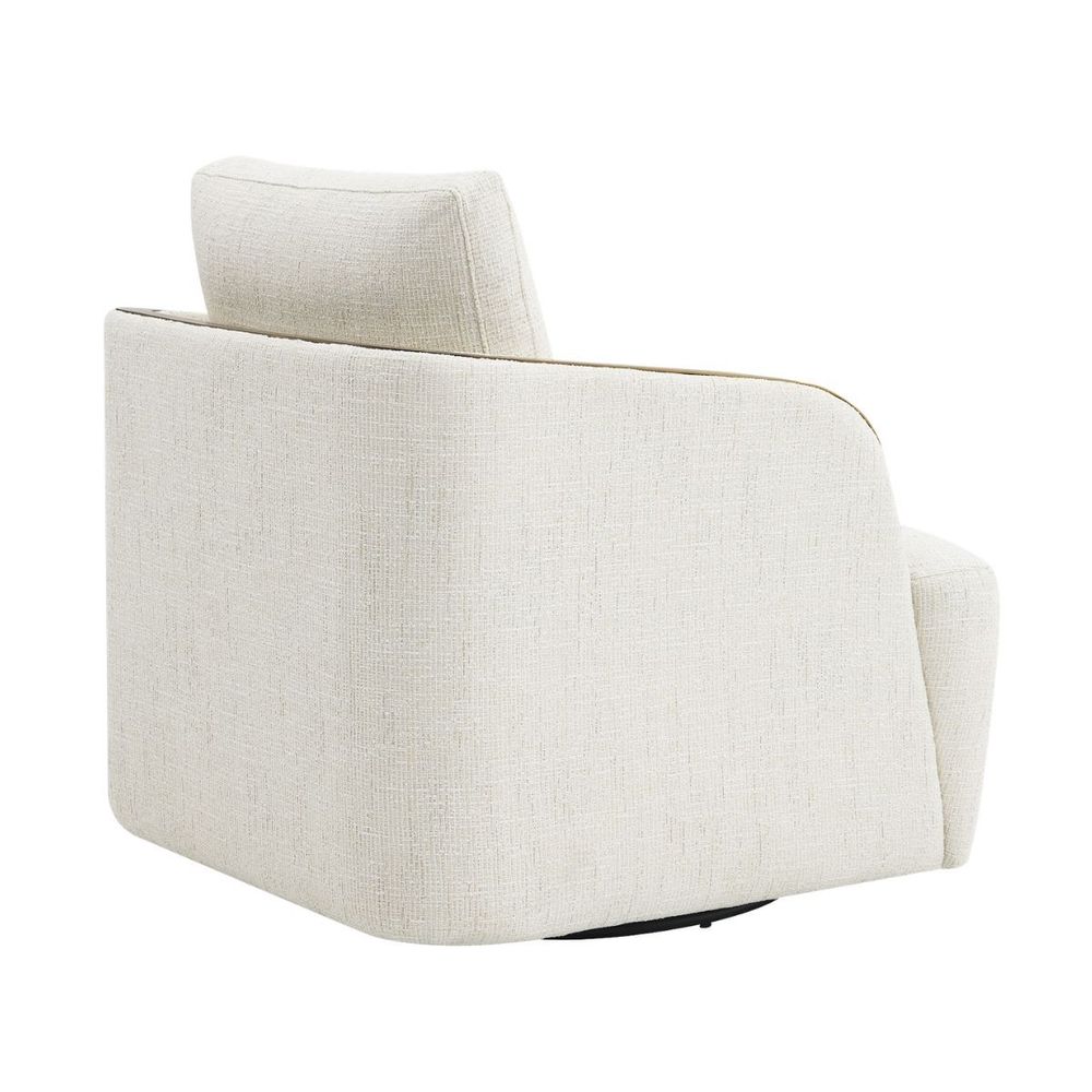Compton Swivel Arm Chair - Brass/Ivory