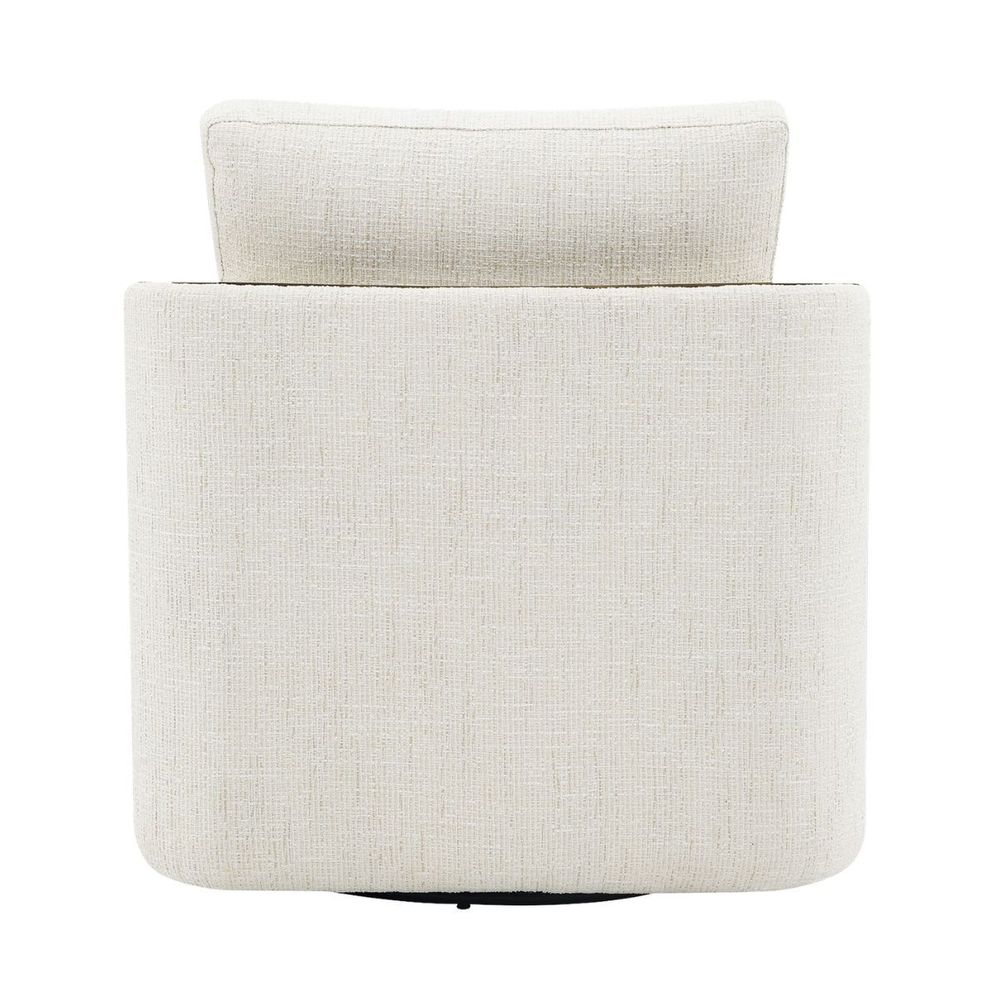 Compton Swivel Arm Chair - Brass/Ivory