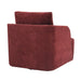 Compton Swivel Arm Chair - Brass/Burgundy Chenille