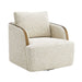 Compton Swivel Arm Chair - Brass/Off White