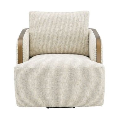 Compton Swivel Arm Chair - Brass/Off White