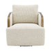 Compton Swivel Arm Chair - Brass/Off White