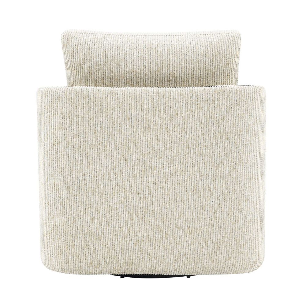 Compton Swivel Arm Chair - Brass/Off White