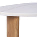 Solstice Ivory Cloud Marble Tables Set of 3 - Oak