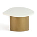 Solstice White Marble Tables Set of 2 - Antique Gold