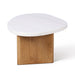 Solstice Ivory Cloud Marble Coffee Tables Set of 2 - Oak