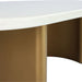 Solstice White Marble Tables Set of 3 - Antique Gold