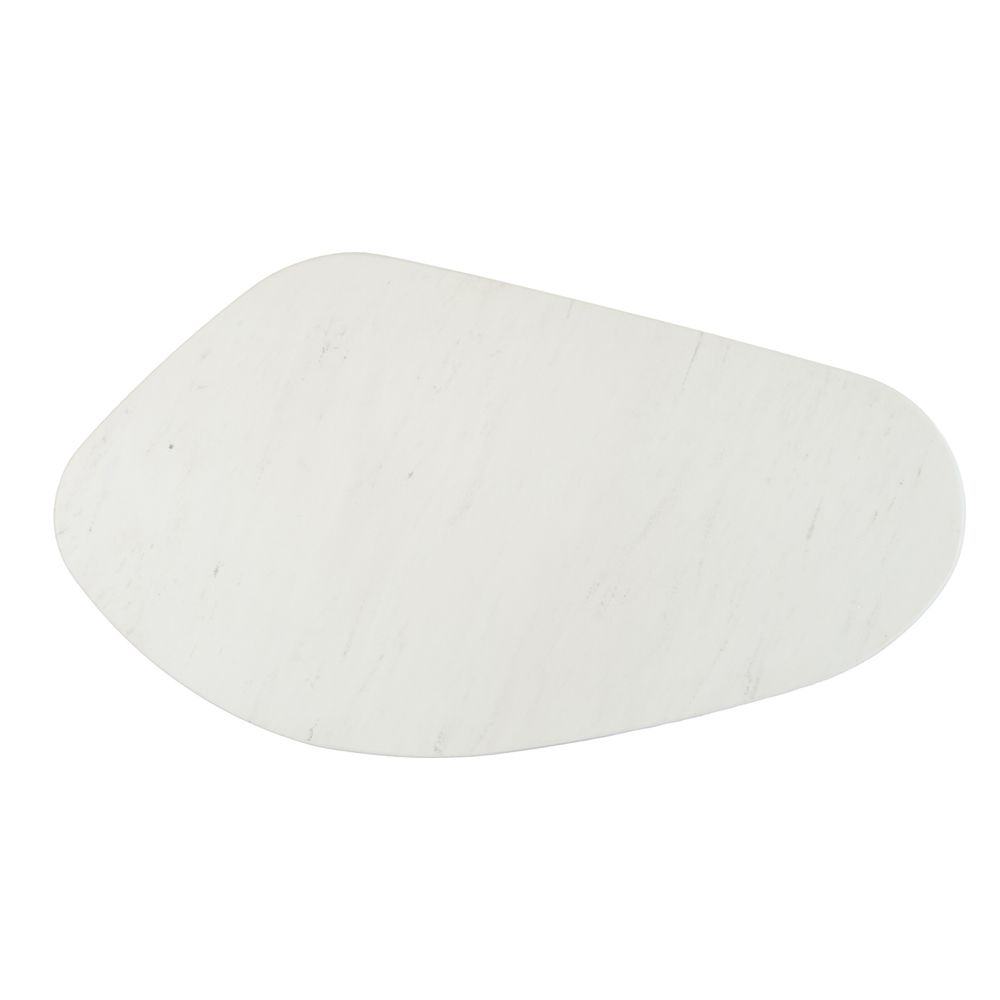 Solstice White Marble Tables Set of 3 - Antique Gold