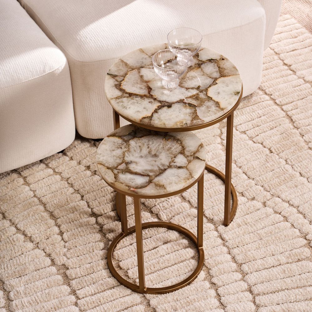 Violet Agate Nesting Side Tables