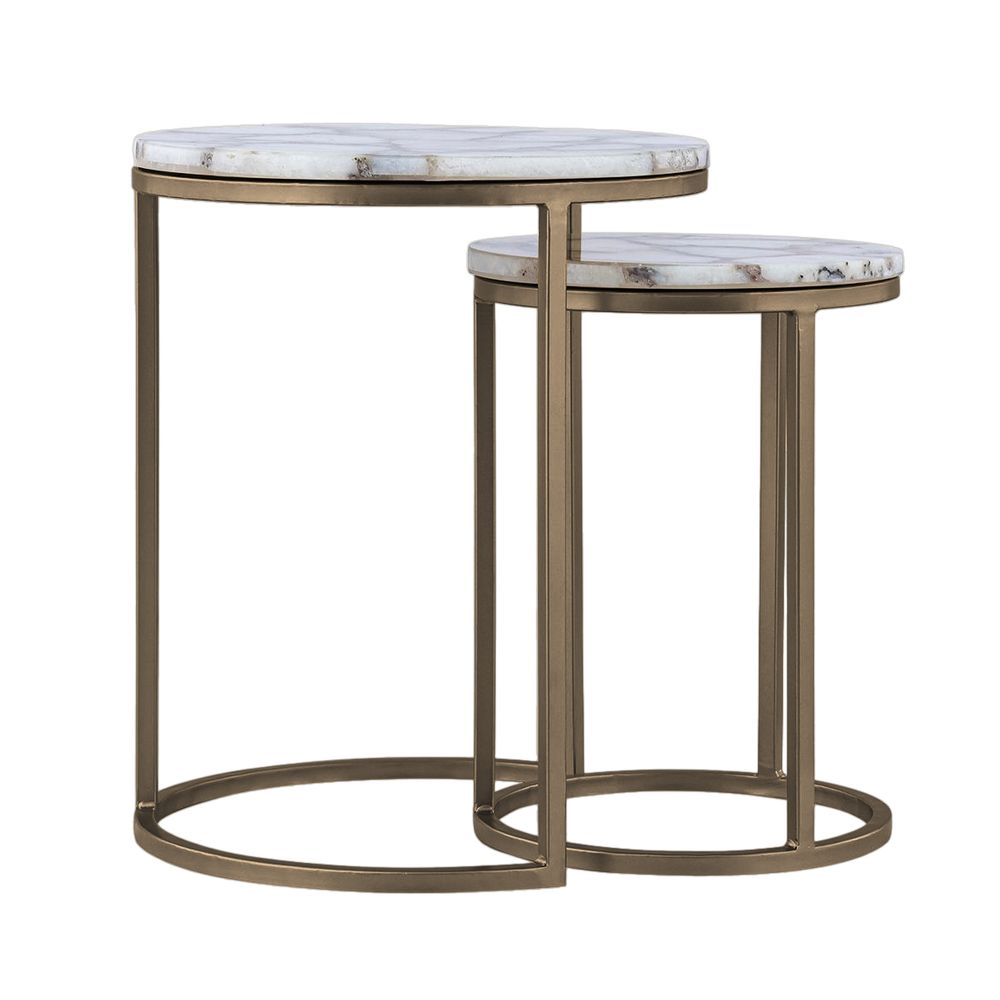 Violet Agate Nesting Side Tables