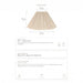 Anya Pleated Empire Shade - Medium Off White