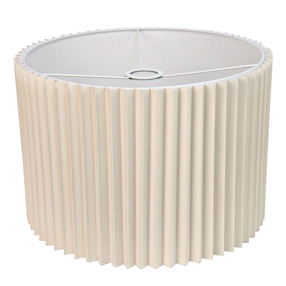 Nina Pleated Drum Shade - Medium Off White
