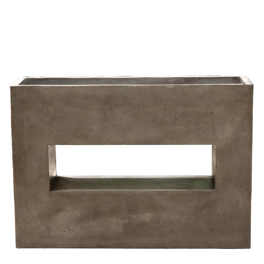 Concrete Stand Planter Wide - Grey