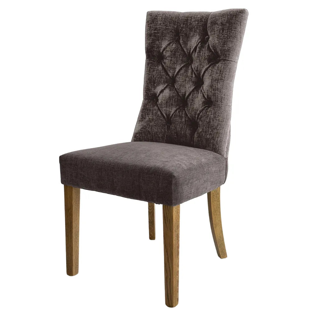 Diana Buttoned Hamptons Linen Blend Dining Chair