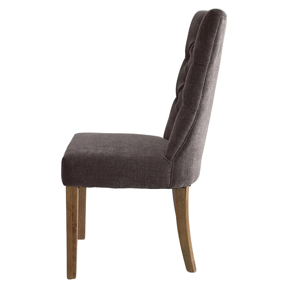 Diana Buttoned Hamptons Linen Blend Dining Chair