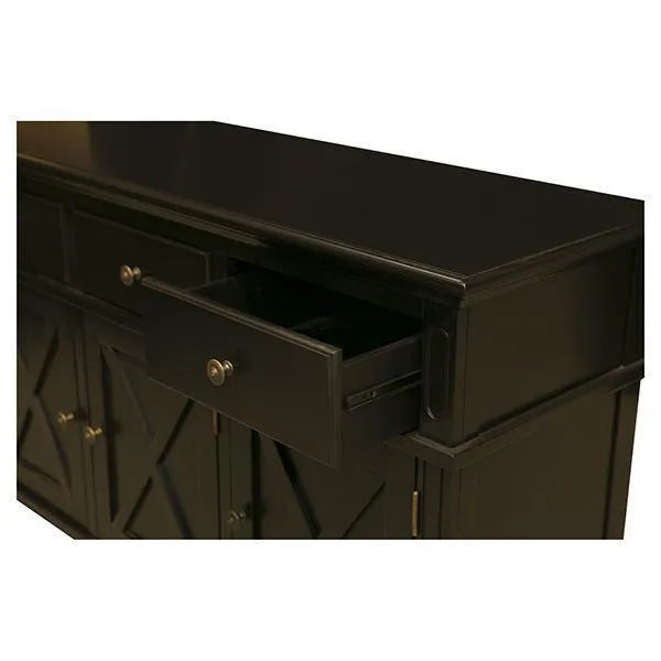 Sorrento 3 Door Hamptons Buffet 145cm - Black