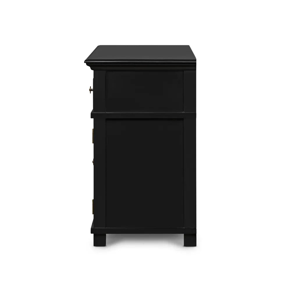 Sorrento 3 Door Hamptons Buffet 145cm - Black