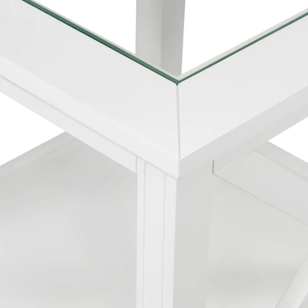Sorrento Glass Top Side Table