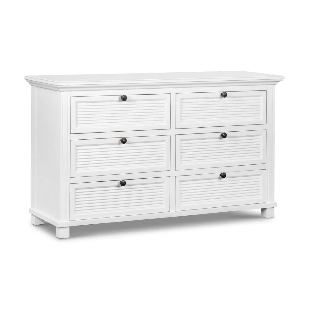 West Beach Chest of 6 Drawers - White