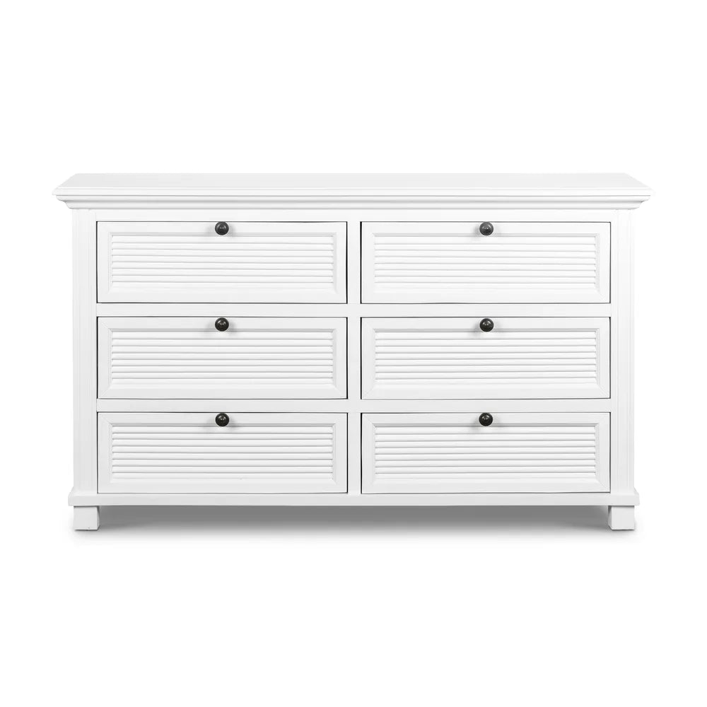 West Beach Chest of 6 Drawers - White