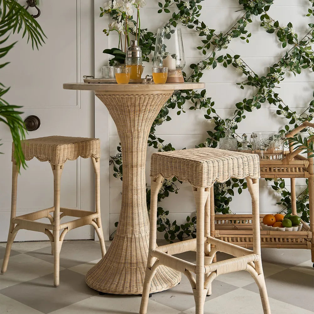 Belle Rattan Bar Stool