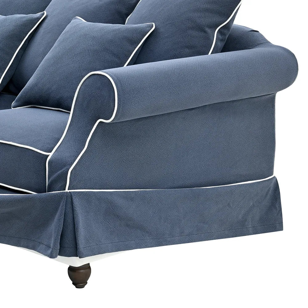 Avalon 2- Seater Sofa Navy Linen Blend