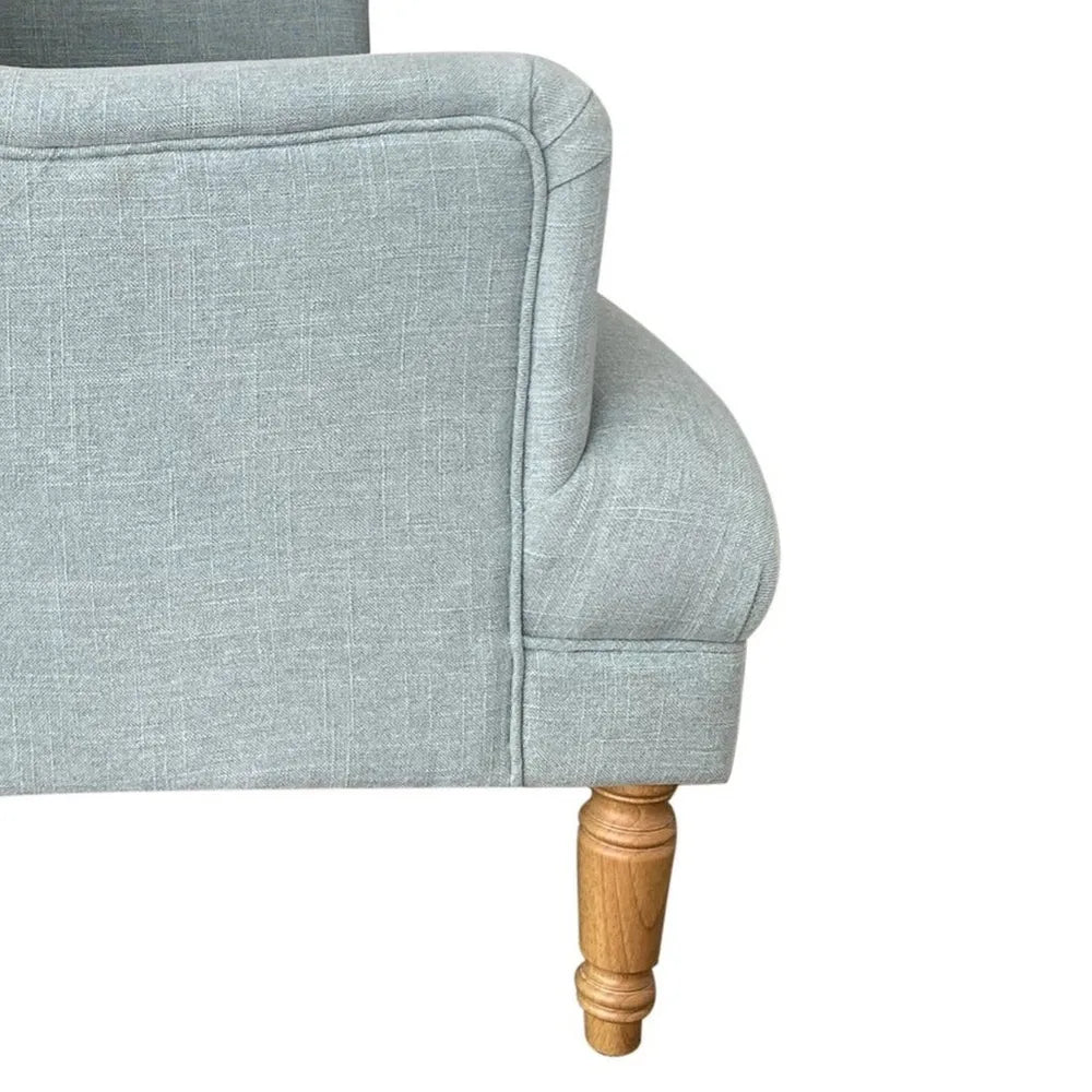 Bayside Hamptons Button Tufted Winged Armchair - Pistachio