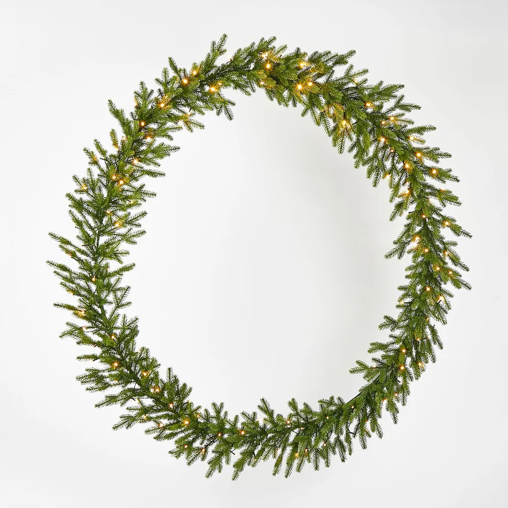 Classic Green Wreath 150cm With 150 LED