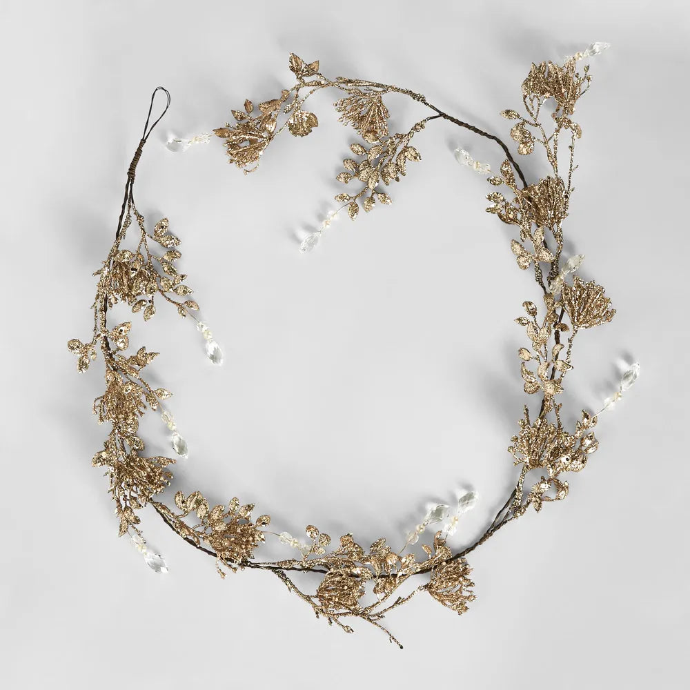 Gold Sprig Christmas Garland Set of 6