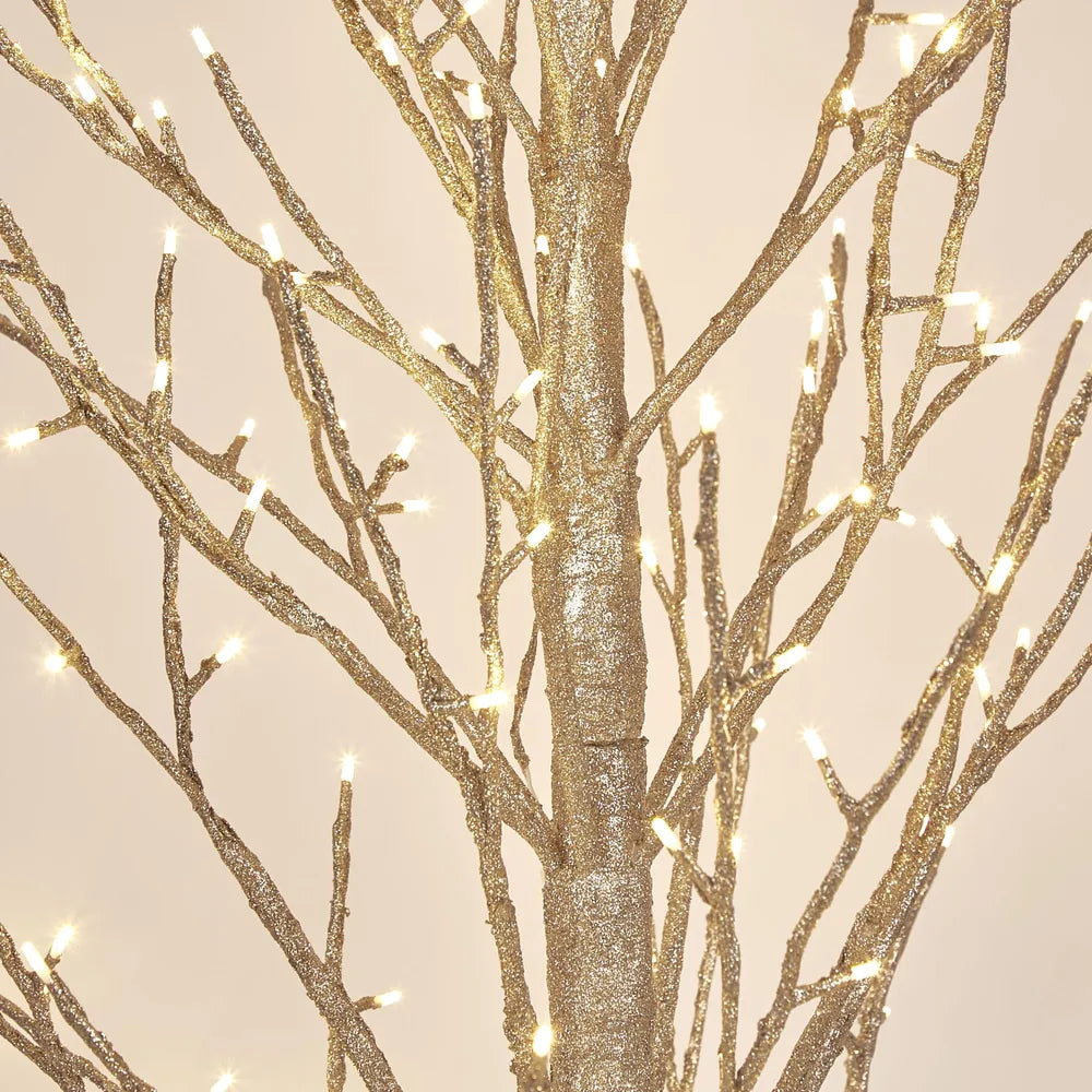 Champagne Glitter Christmas Tree With LED Lights