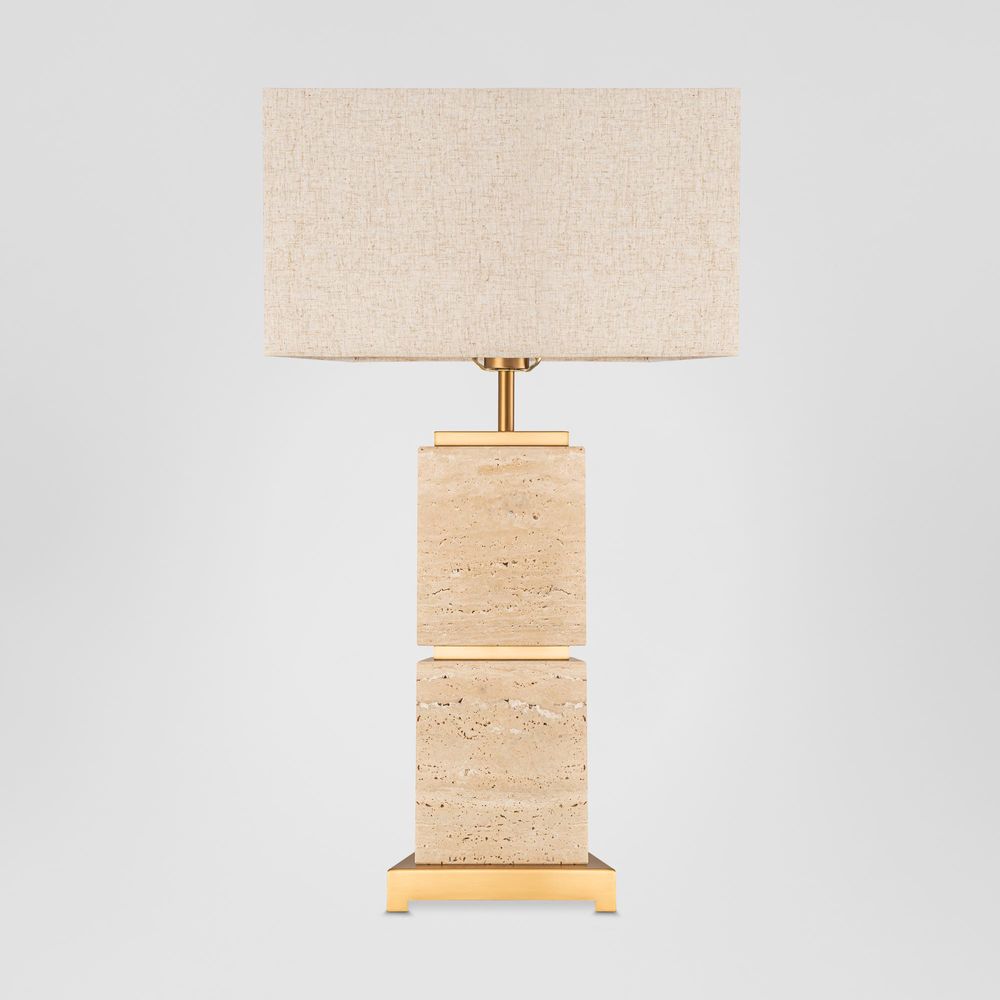 Ashley Travatine Table Lamp with Shade