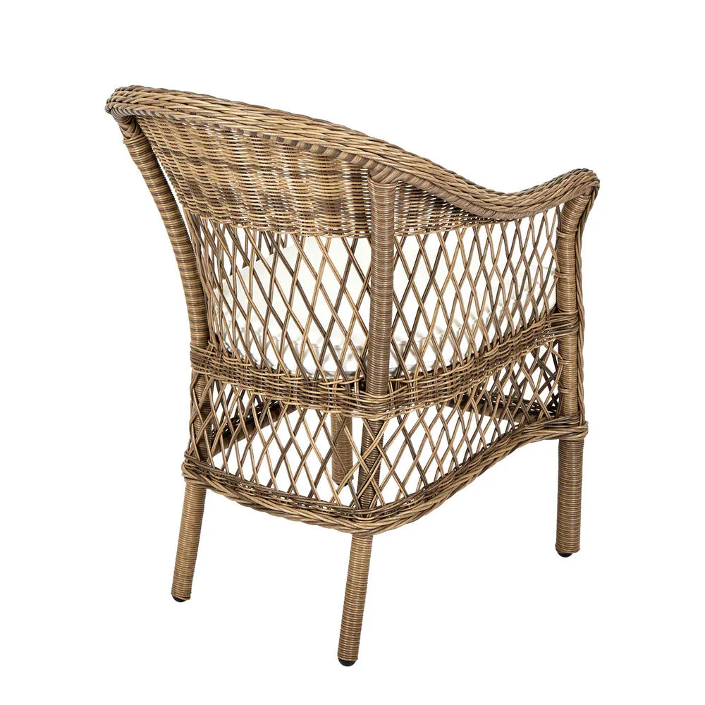 Marco Aluminium Synthetic Wicker Outdoor Chair with Cushion - Natural