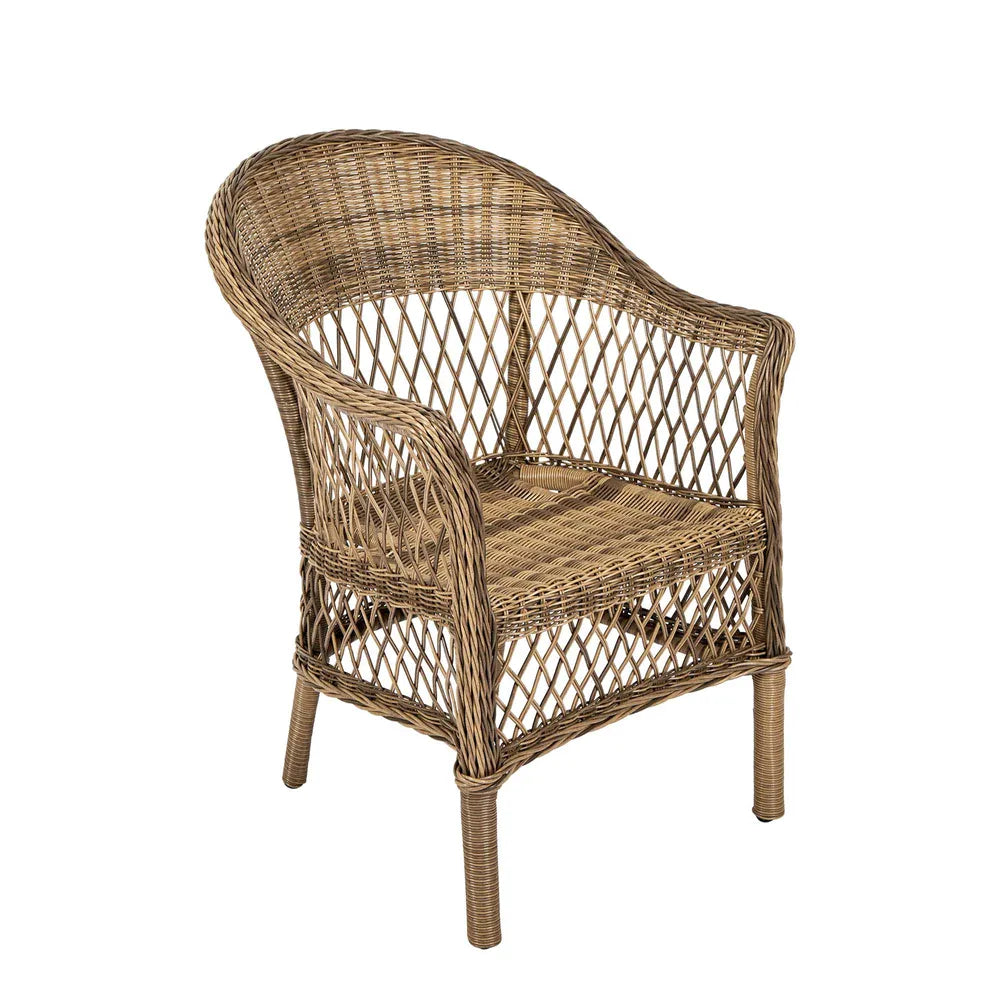 Marco Aluminium Synthetic Wicker Outdoor Chair with Cushion - Natural