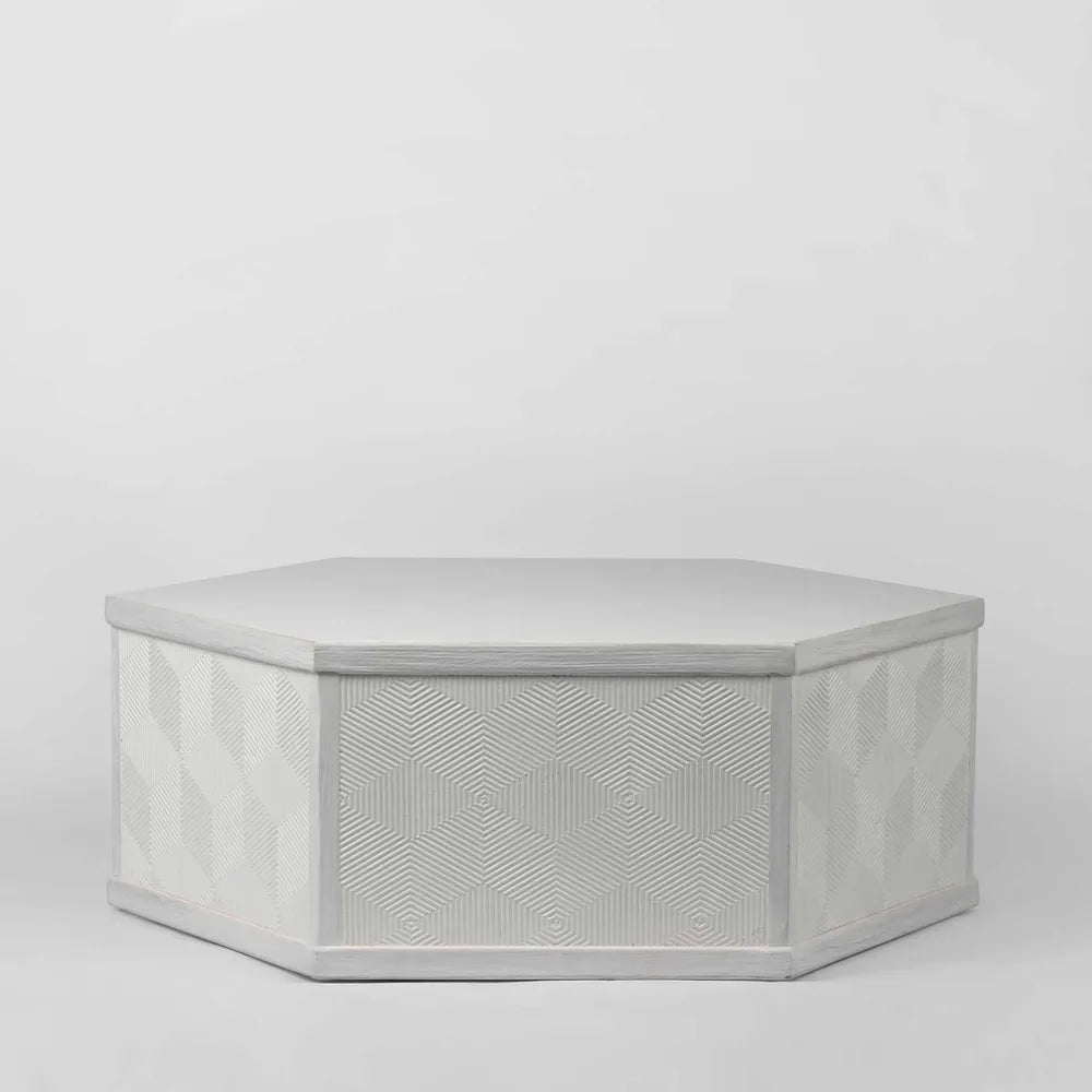 Ville Hexagonal Coffee Table - White