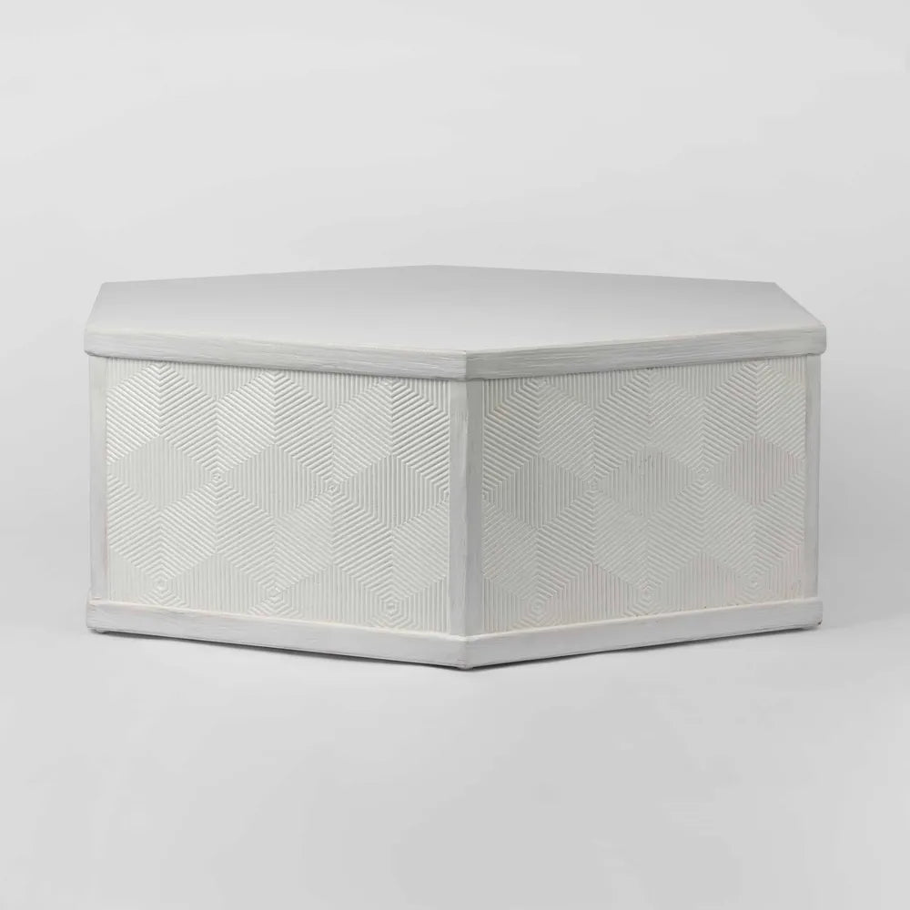 Ville Hexagonal Coffee Table - White